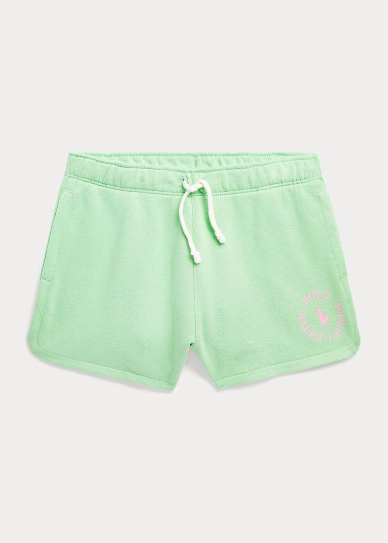 Shorts Ralph Lauren Niña 7-14 Años Big Pony Logo Terry Chile Verde MCGXN-2147